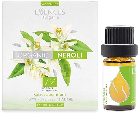 Essences Bulgaria Bio-Neroli Ätherisches Öl 5ml | Citrus aurantium | 100% Naturrein | Unverdünnt | Therapeutischer Grad | Aromatherapie | Kosmetik | Tierversuchsfrei | Gentechnikfrei | Vegan