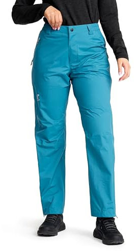 RevolutionRace Arcade 3L Lightweight Pants pour Femmes, Pantalon Imperméable, Pantalon Coupe-Vent Pliable pour la Randonnée et Les Activités de Plein Air, Saxony Blue, M