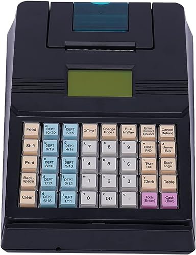 Elektronische Registrierkasse mit Logo-Druck, schwarze Registrierungsbox, Supermarkt-Kiosk, Einzelhandels-Kassensystem, Registrierkasse mit 8 digitalen LED-Anzeigen for kleine Unternehmen, Gastronomie