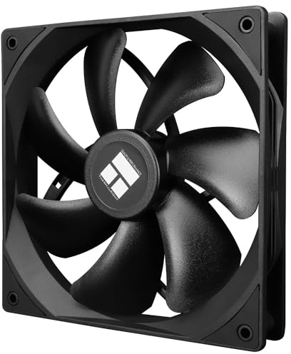 TR TL-C14C högpresterande PWM-CPU-fläkt, CPU-fläkt för PC-hölje, 1 500 RPM-hastighet, CPU-kylfläkt, kompatibel med stationära datorer (140 mm, svart)