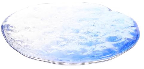 DEARMAMY Organisateur De Bijoux Rond Plat En Verre Présentoir À Bijoux Support Dassiette À Bibelots Assiette En Verre Décorative Assiette À Bijoux Élégante Pour La Décoration Intérieure