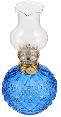 OSOLADY Lámpara De Keroseno Vintage con Chimenea De Vidrio Luz Ajustable para Decoración De Interiores y Emergencias para Salones y Dormitorios Aporta Acogedor