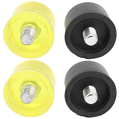 KUIDAMOS Non Slip Rubber Striking Head Tips Set Oil Proof for Hammer Replacement Striking Head, 2 Yellow Black Mallet Accessories for Convenient Use (Φ25mm)
