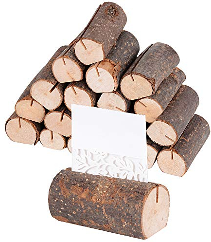 20 Stück Holz Holzsteg Tischkartenhalter Platzkartenhalter Holz Kartenhalter Hochzeit Fotohalter Memohalter Sitzkartenhalter Tischnummernhalter Fotoständer für Hochzeit Geburtstag Party Büro Wohnung