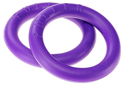 Ferplast Gioco Cane, Anello Addestramento Cani da Masticare, per Corsa, Salto, Tiro, Materiale Robusto Atossico, Galleggiante, PULLER MIDI, Giochi per Cane Piccolo e Medio, Set di 2 Anelli Fitness