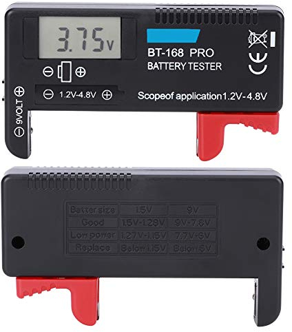 Batterietester BT - 168PRO LCD Digitaler Batterie Tester 1,2V-4,8V Knopfzelle Batterieprüfer für AAA AA 9V Batterien