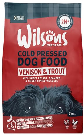 Wilsons - Cold Pressed Dog Food - Complete Dry Meal with Natural, Hypoallergenic Grain Free Ingredients - Introduce Gradually for Best Results - Suitable for Adult Dogs and Puppies 2 Months+ (2kg)
