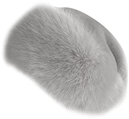 Asudaro Fellmütze Damen, Fellmütze Pelzmütze Damen Wintermütze Kunstpelz Fuchspelzmütze Plüsch Baskenmütze Schneemütze Warm Weich Stirnband Hut,grau