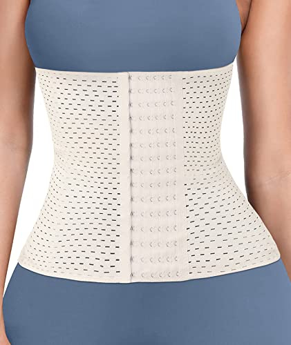 Figninget Korsett Damen Bauchweg Body Shaper Damen Waist Trainer Waist Trainer Damen Bauchweggürtel Postpartum Gürtel für Damen Corsage Damen Bauchweg Body Damen Korsage Damen Bauchweg-Hautfarbe 2XL