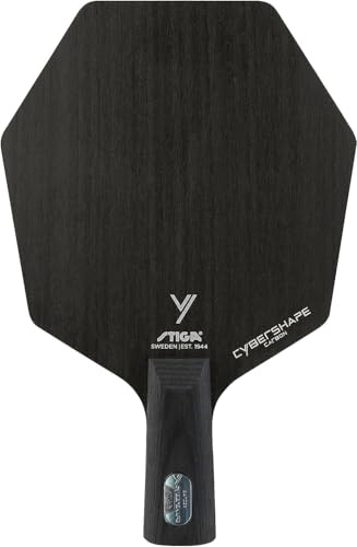 STIGA Cybershape Carbon Profi Tischtennisholz - Neuer Tischtennisschläger, Exagonale Einzigartige Form, Größere Trefferfläche - Pen