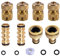 BEVDICNC Messing Schlauchanschluss, 9-teiliges Set 4-Punkt-Wasseranschluss +2 46-Punkt-Standardarmaturen +2 4-Punkt-Doppelarmaturen +1 Rohband