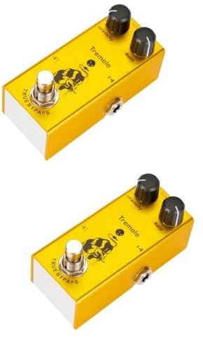Toyvian 2pezzi Pedale Effetto Chitarra Tremolo Con True Bypass Riduzione Rumore e Suono Pulito Adatto Per Ogni Chitarra