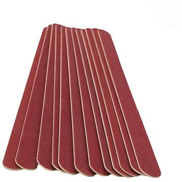 GOOD STUFF Lime per Unghie Professionali in Legno e Carta Abrasiva - Confezione da 10 pezzi di lime per manicure da 13x1,5 cm. Ideali per Tutti i Tipi di Unghie. Doppia Faccia abrasiva.