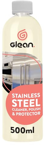 GLEAN Stainless Steel Cleaner Cream and Polish | 500ml | For Appliances, Doors & Panels | Eco-Friendly Formula | Grease Removal And Protective Shine | Ultimate Appliance Cleaner | Kitchen & Bathroom