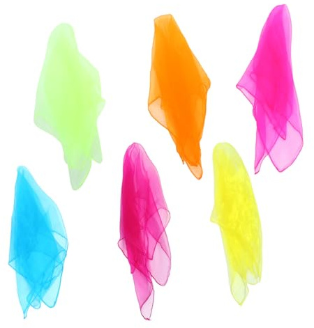 Gogogmee 12st Juggling Scarves För Pojke Flicka Färgglada Dansscarves i Och Mångsidiga Dekorativa Tillbehör För Scenframträdanden Och Lek