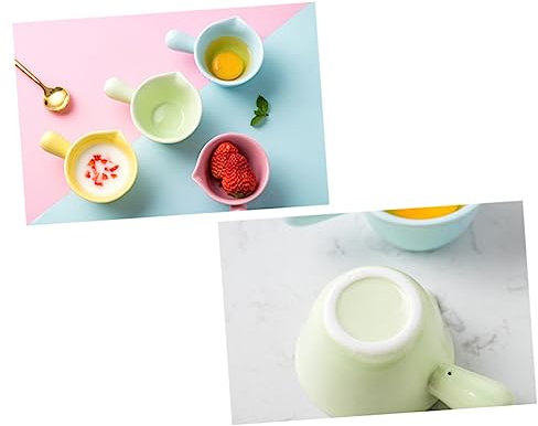 Cabilock pot de bouillie petit plat à four pichet pour le lait bols de céréales petit bol Plaque carton quatre menagere poêle plats pan batteries de cuisine casserole à lait Green