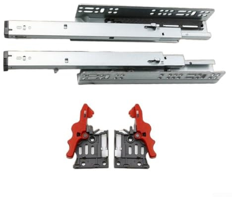 Glissières de tiroir encastrables à fermeture douce, quincaillerie en acier à extension complète de 500 mm avec roulement à billes lisse et capacité de 35 kg (250 mm)