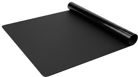 FICOFISE Silikonmatte Groß 60x40cm, Schreibtischunterlage Schwarz, Hitzebeständiges Silikon, Abwaschbar Bastelunterlage für Platzset, Tischmatte, Kinder Malunterlage,Backunterlage