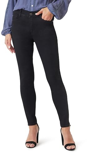 Angels Forever Young Women's 360 Sculpt Skinny Mid-Rise Jeans, Onyx/Black, 18 Plus
