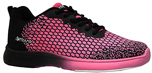 Pyramid Women's Path Lite Seamless Mesh Bowling Shoes - Black/Hot Pink Size 7