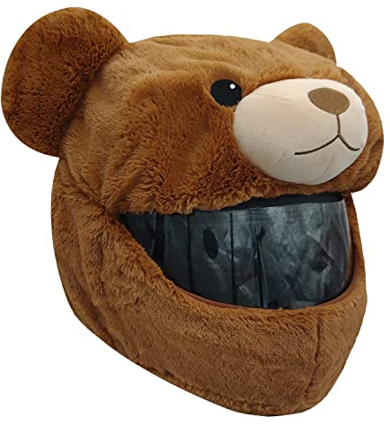 Helmüberzug für Motorradhelm, lustiges Design und Geschenke (Nur Überzug. Helm Nicht inbegriffen) Umfassende Wärme(White)