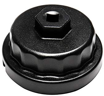 ValueHall Chiave per Tappo Filtro Olio 64 millimetri 14 Flauti Chiave a Bussola per Filtro in Alluminio Strumento di Rimozione Presa per Auto V9A06