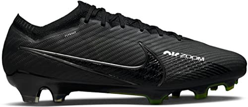 Nike Firm Ground Soccer Cleats Zoom Mercurial Vapor 15 Elite Fg, Black/Dk Smoke Grey-Summit White-Volt, DJ4978-001, 44 EU