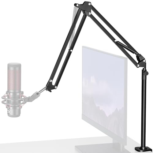 InnoGear Mic Stand Desk Overhead Desktop Microphone Boom Arm for Blue Yeti