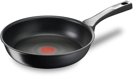 Tefal Unlimited On, stekpanna, 28 cm, non-stick köksredskap, repskydd, lätt att rengöra, säker, högpresterande non-stick beläggning, Thermo-Signal™, Frankrike, induktionspanna, G2590622