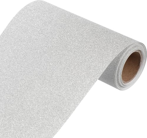 ULTECHNOVO Glitter Wallpaper Border Sticker Roll Peel and Stick Wallpaper Borders for Bulletin Board Border Wall Borders for Home Decor Furniture Ornaments and Diy Crafts 16.40