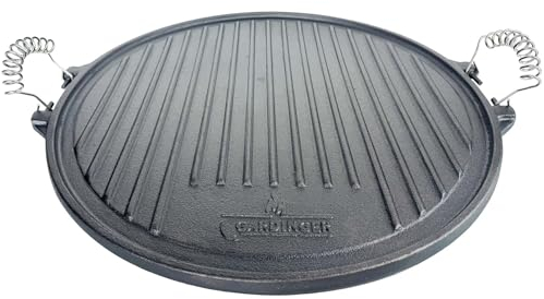 GARDINGER Guss Grillplatte rund 42 cm Durchmesser für Hockerkocher und Rocket Stove