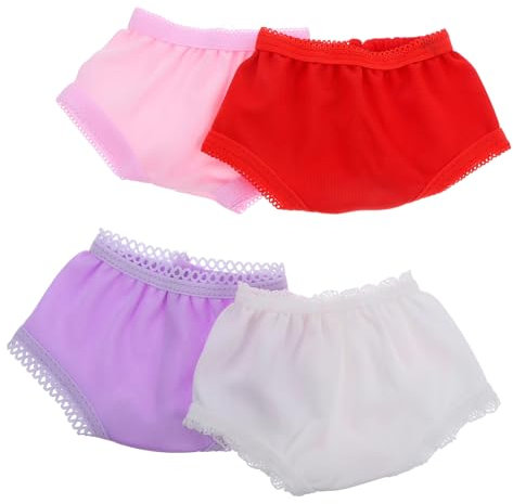 BESPORTBLE 4Stücke Puppenunterwäsche Für Puppen Unterhosen Und Zufällige Designs Für Kreatives Rollenspiel Und Puppenzubehör