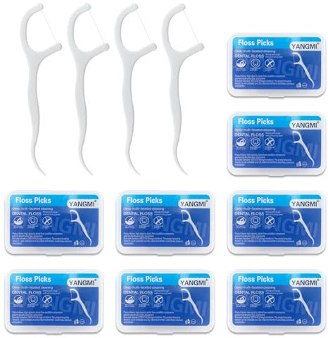 Zahnseide Sticks 400er Pack – Einwegzahnseide Dental Floss Interdental Reinigung mit Zahnstocher & Reiseetui, Y-Form Design für Familien, Hotel & Reisen (Plaque & Speisereste entfernen)