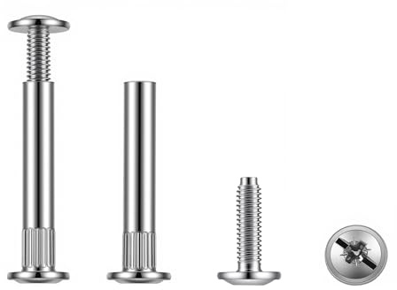 Lote de 160 tornillos M4 para conexiones de muebles con tuercas, tornillos de conexión de muebles M4 para muebles, armarios, tablas de madera (80 tornillos con tuerca + 80 tornillos)