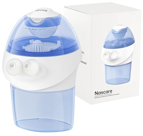 Opove Nasal Irrigation System, Sinus Rinse Kit with 1 Nose Cleaner & 15 Salt Packets, Self-Cleaning & Automatic Waste Collection, Rechargeable Sinus Rinse Bottle for Relieving Nasal Discomfort