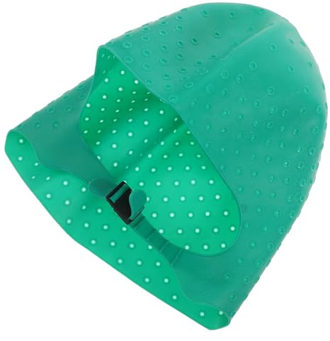 MUCKLILY Gorro para Mechas de Silicona Profesional Verde Tapa para Teñir el Cabello con Orificios Precisos Gorra Ajustada para Resaltar Adecuado para Tintes Peluquería y Tratamientos en