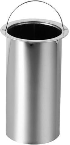 LALADEFIEE Soporte para Palitos de Barbacoa de Acero Inoxidable, Cubo Metálico de 25 Cm, Contenedor Práctico para Pinchos Reutilizables, Almacenamiento Compacto para Cocina y Parrilla