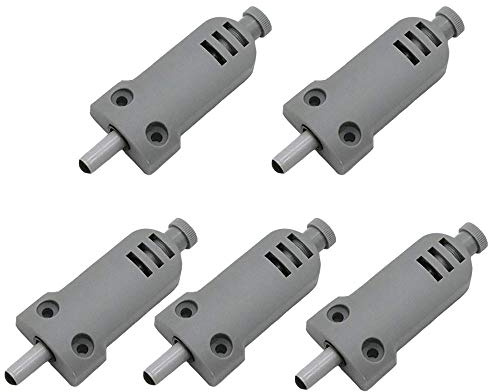 POFET 5pcs Wardrobe Cabinet Door Damper Noise-Cancelling Soft Close Buffer Cushion for Heavy-Duty Kitchen Doors- Gray