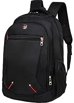 Mochila para Hombres Ajuste Grande 15.6 en Bolsas de Escuela de Viajes de Negocios de Computadora Portátil Negro, Mochila Viaje para Portátil