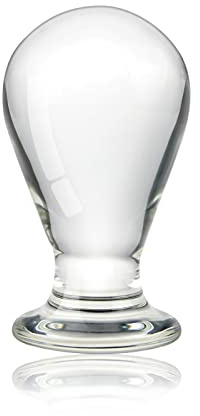 SXOVO Plug Anal de Cristal Consolador Clásico Transparente Bombilla Butt Plug Masajeador Vagina Masturbación para Hombres y Mujeres Juguete Sexual Combinado (S)