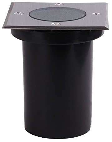 Partenopeautensili® Faretto segnapasso calpestabile 10W 230V Con attacco GU10 Impermeabile IP65 Per viali giardini (Quadrato, Senza Faretto)