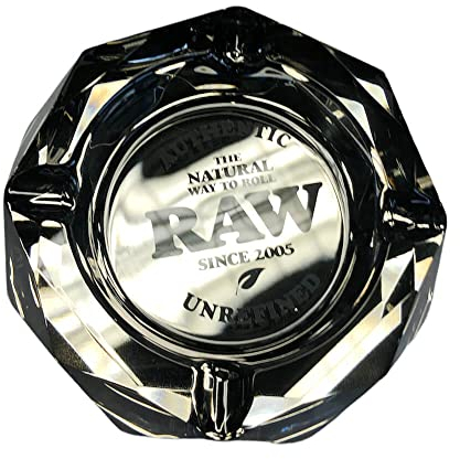 Raw DarkSide Aschenbecher aus Glas - Raw Dark Side Ashtray, Mittel
