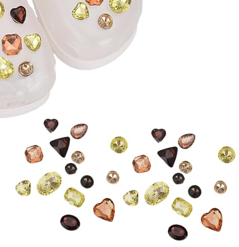 Eterspr 28 Piezas Decoración de Zapatos de Bricolaje, Accesorios Zapatos Diamantes, Diy Diamantes Decorativas para Zapatos, Adecuado Como Regalo para Amigos