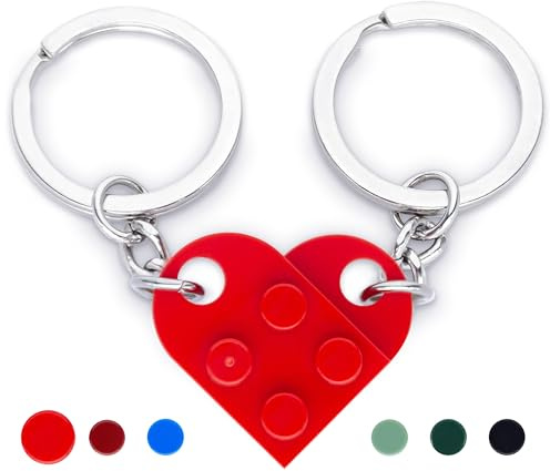 NumeroPhi Llaveros Pareja Corazón para Novios, Enamorados, Regalo de San Valentín, Aniversario y Cumpleaños