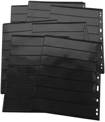 TEHAUX 10sheets Stamp Collecting Album PVC Pages Double-Sided Stamp Holder Reusable and Erasable Storage