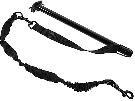 VANZACK Verstellbare Haustierleine Für Radfahren Outdoor Hundeleine Aus Strapazierfähigem Material Für Kleine Und Mittlere Hunde Komfortable Handhabung Schwarz