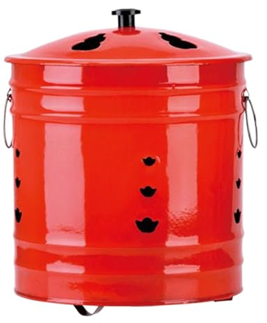 Brucia Carta con Coperchio - Secchio per Bruciare Carta con Maniglia Ergonomica,Contenitore Antiscintilla per Interni Esterni Terrazzo Giardino Balcone Campeggio Spiaggia
