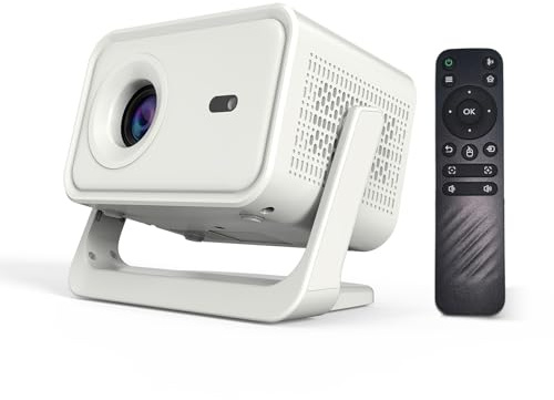 Miniprojektor Native 1080P, 800 ANSI-lumen, bärbar WLAN-projektor med WiFi 6 och BT 5.4, autofokus och autotangentstone, smart hemmabio, max 120 tum, HDMI USB, projektor för sovrum, utomhus