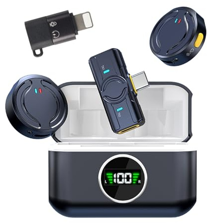 ALCXAZS Microphone sans Fil pour Lieu de Performance, avec Une Longue portée de 65 Pieds pour la liberté Mouvement, Plug Play, Clip magnétique ABS