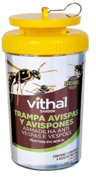 VITHAL Garden Trampa para Avispas y Avispones con Atrayente Natural 50 ml | Captura Avispas, Avispones, Moscas Domésticas y Mosca de la Fruta | para Jardín, Terraza, Balcón y Huerto